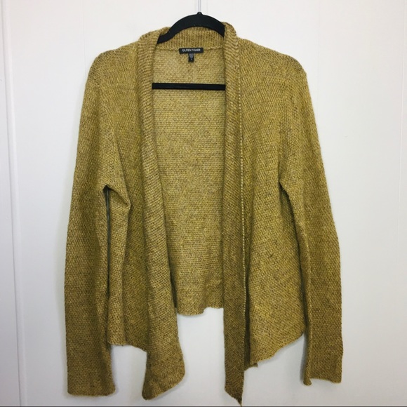 mustard yellow cardigan sweater